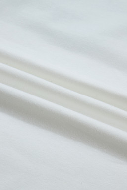 White Sequin Fleur de Lis Mardi Gras Varsity T Shirt