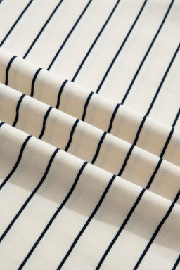 Beige Stripe Drawstring Tunic Tank Mini Dress with Pockets