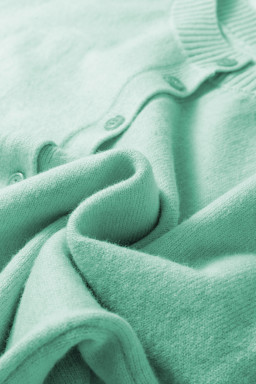 Moonlight Jade 3/4 Sleeve Boxy Knit Button Down Sweater Cardigan