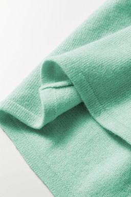 Moonlight Jade 3/4 Sleeve Boxy Knit Button Down Sweater Cardigan