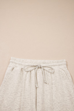 Light Grey Polo Tee Casual Pant Set