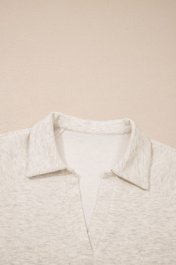 Light Grey Polo Tee Casual Pant Set