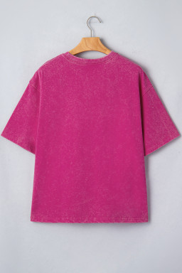 Rose Red AMERICA 1776 Graphic Mineral Wash Cotton Tee