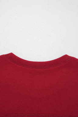 Racing Red Drop Shoulder Boxy Tee and Barrel Pants Set