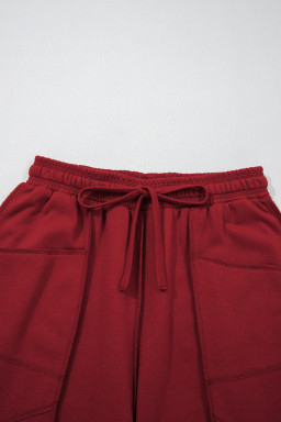 Racing Red Drop Shoulder Boxy Tee and Barrel Pants Set