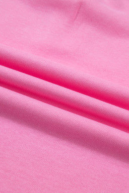 Sachet Pink Striped Frilled Collar Short Sleeve Blouse
