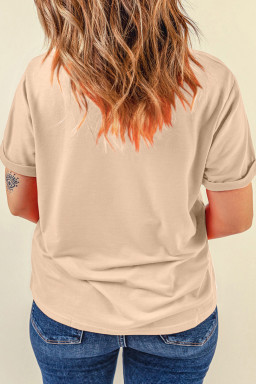 Khaki Retro Baseball Game Day T Shirt