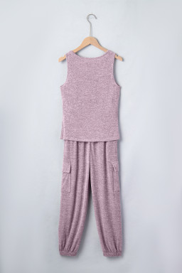 Orchid Bouquet Casual Tank Top Drawstring Jogger Pants 2pcs Outfit