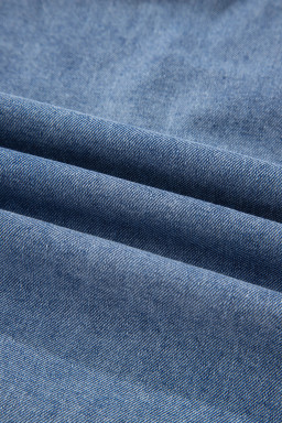 Myosotis Denim Pleated Patchwork Sleeveless Top