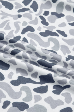 Beige Camo Print Wide Leg Casual Pants