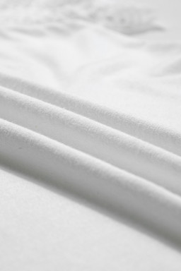 White Seamed Detail Contrast Lace Raglan Sleeve Tee