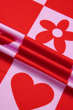 Red Dotted Heart Festive Valentine Blouse