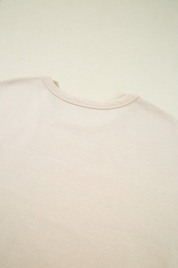 Beige Vibrant Striped Detail Athleisure 2pcs Short Set