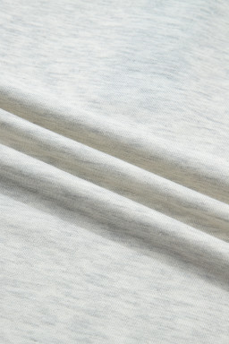 Light Grey Color Block Denim Patchwork Button Polo Collar Short Sleeve Top