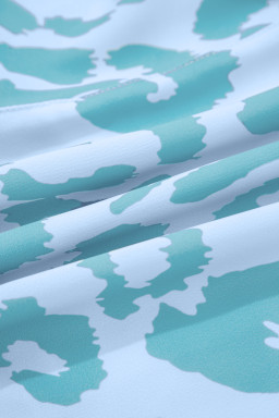 Beau Blue Leopard High Waisted Athletic Shorts