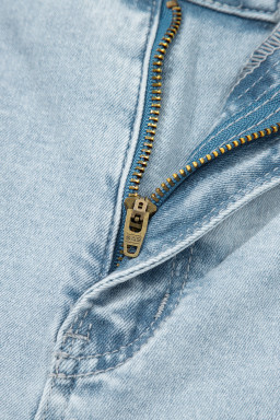 Beau Blue Frayed Cropped Straight Jeans