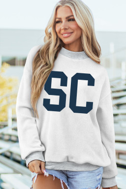 Light Grey SOUTHCAROLINA/ SC Double Side Printed Mock Neck Sweatshirt