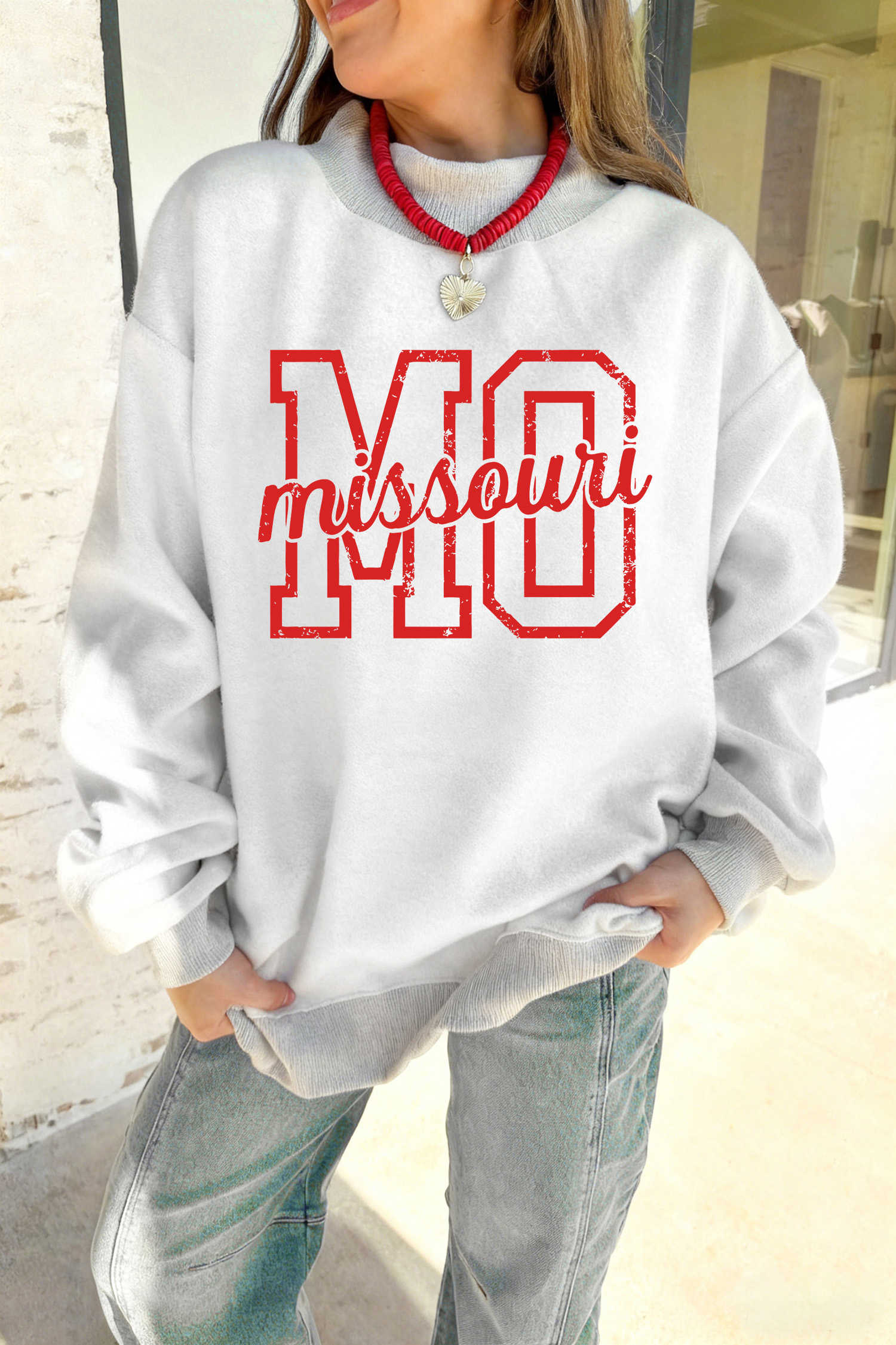 Light Grey Missouri Two-Side Print Reversible Sweatshirt
