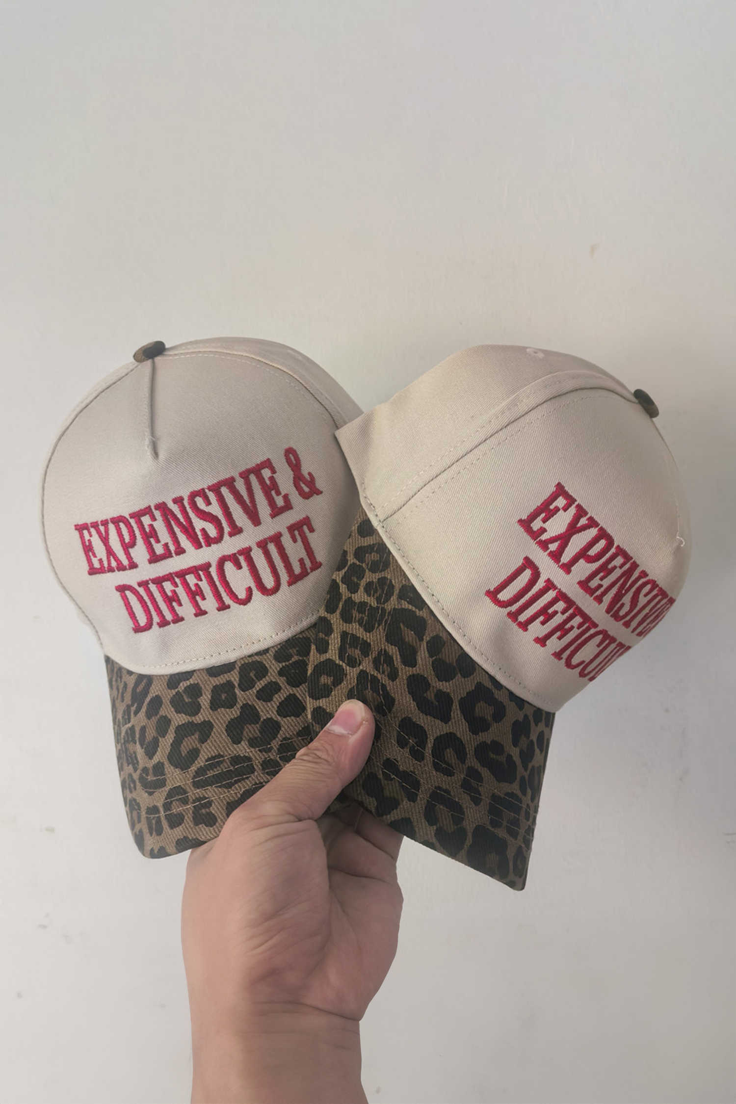 Red Dahlia EXPENSIVE & DIFFICULT Leopard Contrast Brim Cap