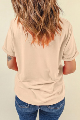 Khaki Hoop There It Is Basketball Printed Tee