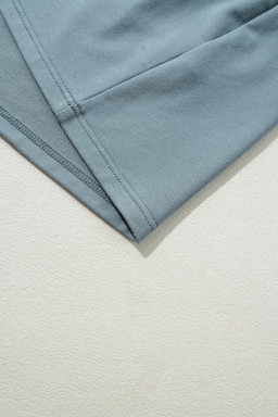 Ashleigh Blue Solid Color Cap Sleeve Drop Waist T Shirt Dress