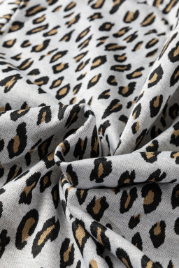 Beige Leopard Print Casual Tee and Pants 2pcs Outfit