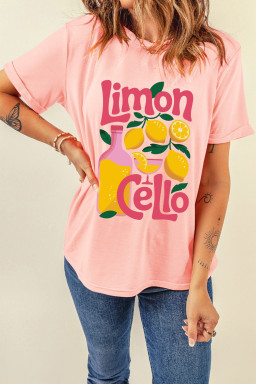 Pink Limon Cello Summer Fashion Graphic Tee