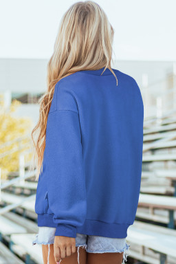 Dark Blue AZ/ ARIZONA Reversible Printed Mock Neck Sweatshirt