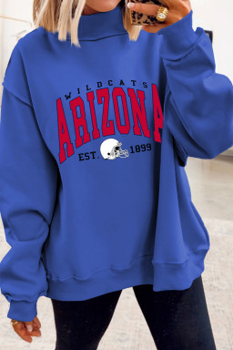 Dark Blue ARIZONA WILDCATS Reversible Printed Mock Neck Sweatshirt