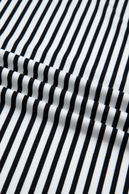 Black Stripe Plus Size Loose Straight Casual Pants