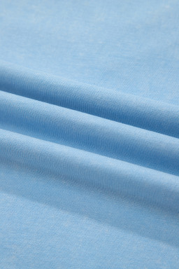 Beau Blue Mineral Wash V Neck Tee Matching Skort Set