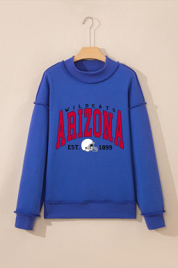 Dark Blue ARIZONA WILDCATS Reversible Printed Mock Neck Sweatshirt