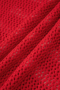 Fiery Red Flag Graphic Short Sleeve Sweater Top