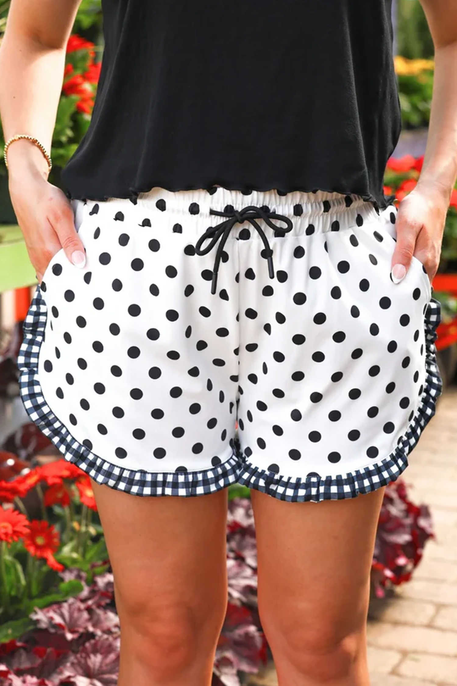 White Casual Shorts