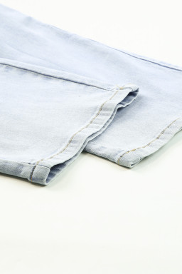 Sky Blue Multi Pocketed Y2K Street Fashion Shift Jeans