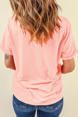 Pink USA Independent Day Celebration Graphic Tee