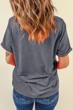 Gray KENTUCKY Mix Pattern Printed Patriotic Tee