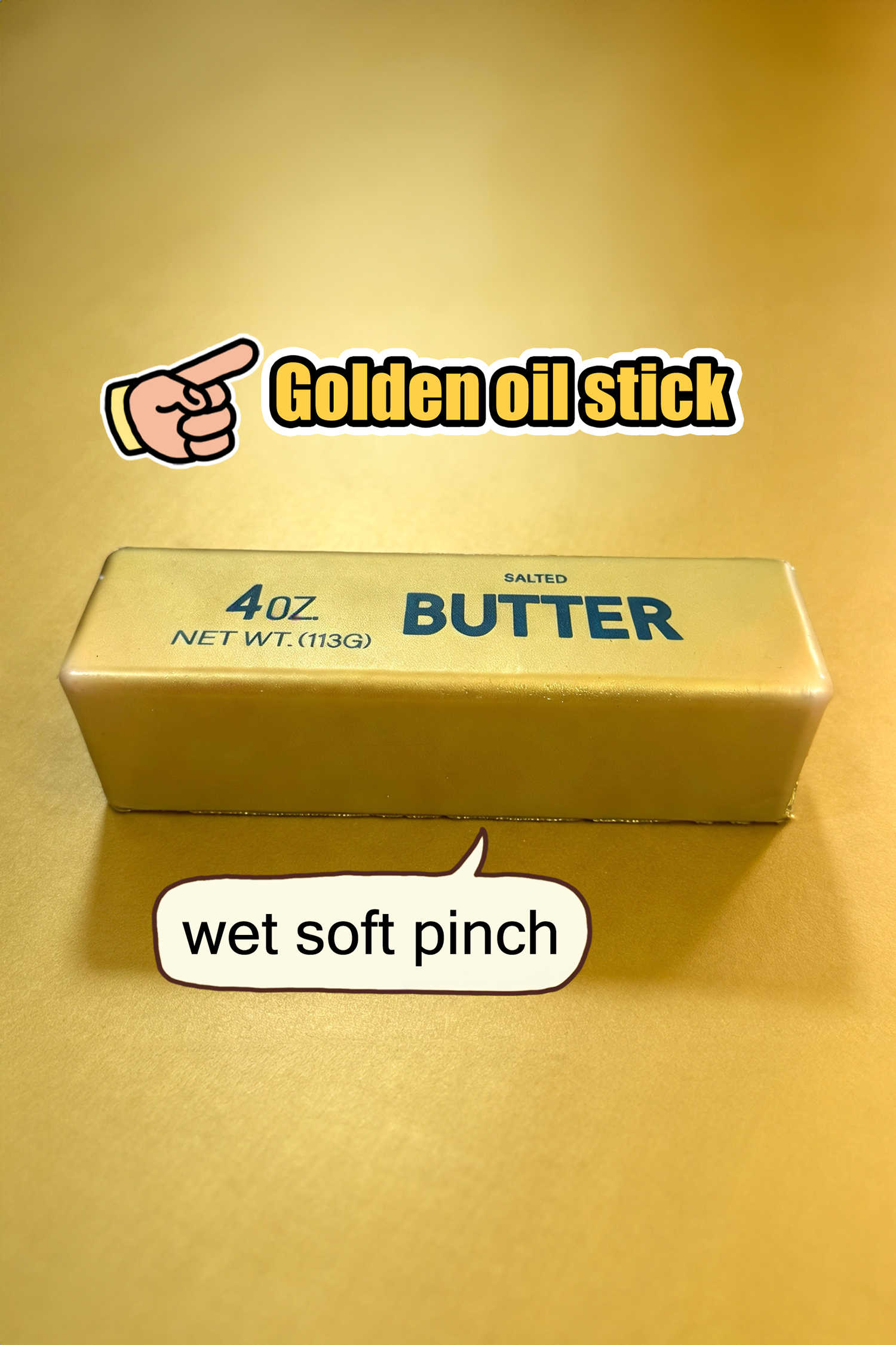 Gold PU Butter Bar Slow Rebound Decompression Toy