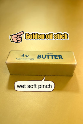 Gold PU Butter Bar Slow Rebound Decompression Toy