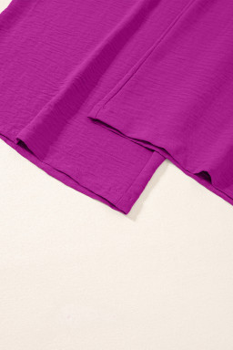 Purple Orchid Smocked Square Neck Sleeveless Jumpsuit with Pockets