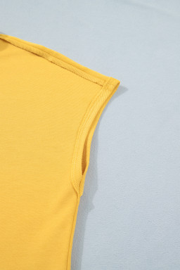Banana Cream Loose Polo Tee Elastic Waist 2pcs Short Set