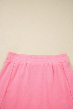 Sachet Pink Slim Tank Top Elastic Waist Mini Skort 2pcs Outfit