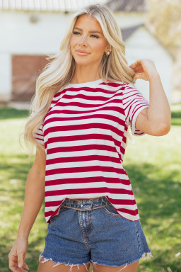 Red Stripe Tops & Tees
