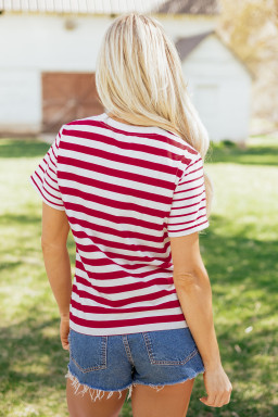 Red Stripe Tops & Tees