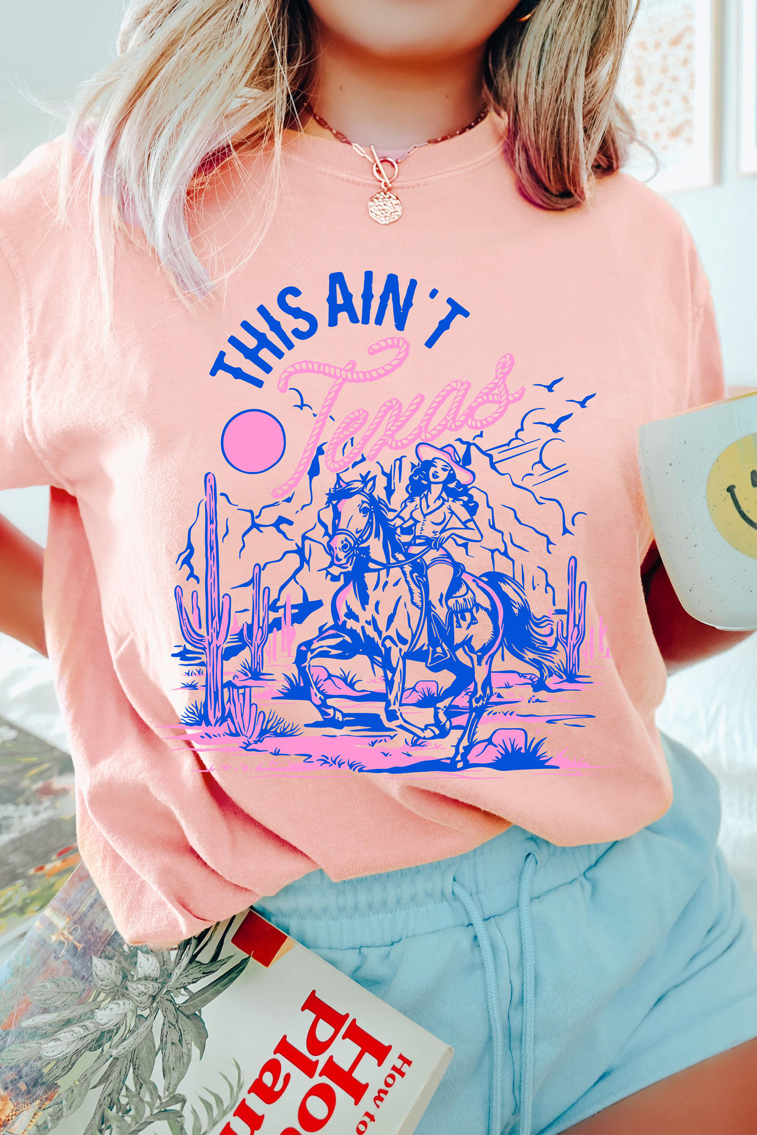 Pink THIS AINT Texas Western Cowgirl Graphic T Shirt
