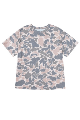 Multicolour Retro Camouflage Print Plus Size T Shirt
