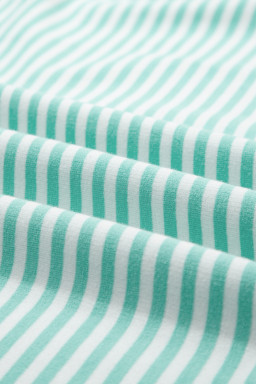 Green Stripe Oversize Mock Neck Sweatshirt and Shorts Set