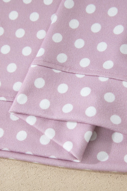 Purple Polka Dot Print Short Set