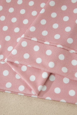 Pink Polka Dot Print Short Set