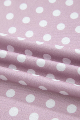 Purple Polka Dot Print Short Set